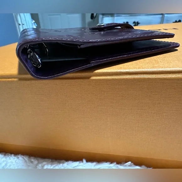 💫 Louis Vuitton RARE Matte Vernis Violet/Purple Leather PM Agenda!! - Picture 15 of 16